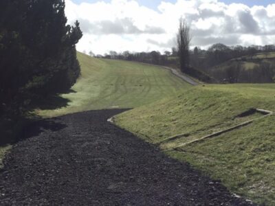 Golf course buggy tracks