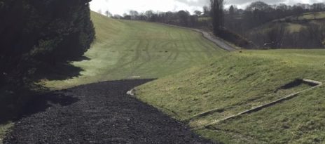 Golf course buggy tracks