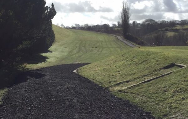 Golf course buggy tracks